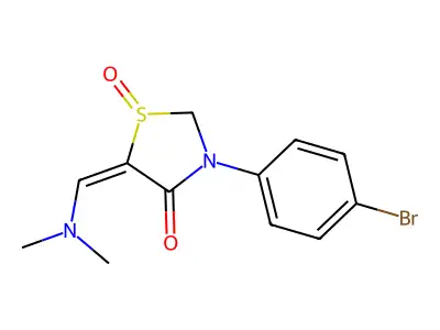 3-(4-Bromophenyl)-5-(dimethylaminomethylidene)-1-oxo-1,3-thiazolidin-4-one structure