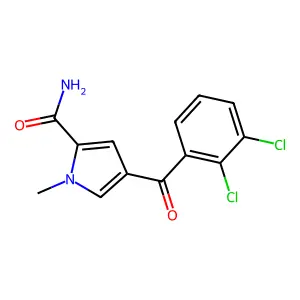 4-(2,3-dichlorobenzoyl)-1-methyl-1H-pyrrole-2-carboxamide structure