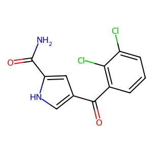 4-(2,3-dichlorobenzoyl)-1H-pyrrole-2-carboxamide structure