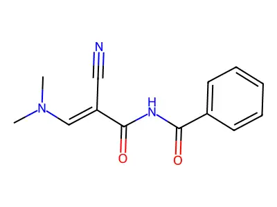 N-[2-cyano-3-(dimethylamino)prop-2-enoyl]benzamide structure