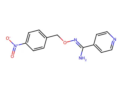 N'-[(4-nitrophenyl)methoxy]pyridine-4-carboxamidine structure