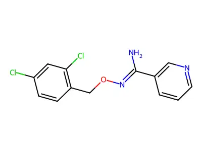 N'-[(2,4-dichlorophenyl)methoxy]pyridine-3-carboximidamide structure