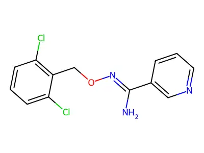 N'-[(2,6-dichlorophenyl)methoxy]pyridine-3-carboximidamide structure