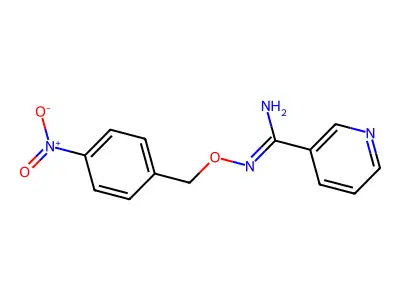 N'-[(4-nitrophenyl)methoxy]pyridine-3-carboximidamide structure