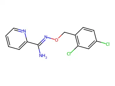 N'-[(2,4-dichlorophenyl)methoxy]pyridine-2-carboximidamide structure