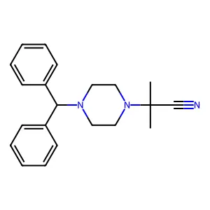 2-(4-Benzhydrylpiperazino)-2-methylpropanenitrile structure
