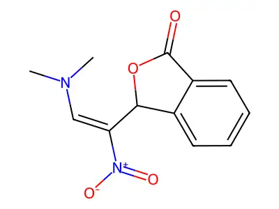 3-[2-(dimethylamino)-1-nitroethenyl]-3H-2-benzofuran-1-one structure