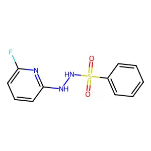 N'-(6-fluoro-2-pyridinyl)benzenesulfonohydrazide structure
