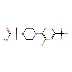 2-{4-[3-Chloro-5-(trifluoromethyl)-2-pyridinyl]piperazino}-2-methylpropanamide structure