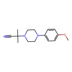 2-[4-(4-Methoxyphenyl)piperazin-1-yl]-2-methylpropanenitrile structure