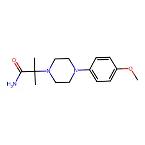 2-[4-(4-Methoxyphenyl)piperazin-1-yl]-2-methylpropanamide structure