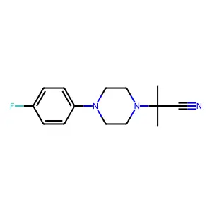 2-[4-(4-Fluorophenyl)piperazin-1-yl]-2-methylpropanenitrile structure