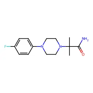 2-[4-(4-Fluorophenyl)piperazino]-2-methylpropanamide structure