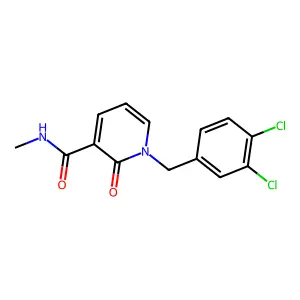 1-(3,4-dichlorobenzyl)-N-methyl-2-oxo-1,2-dihydro-3-pyridinecarboxamide structure