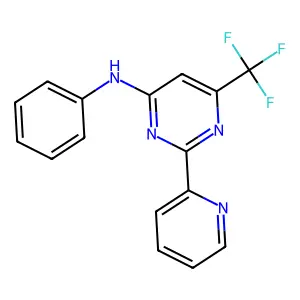 N-phenyl-2-(2-pyridinyl)-6-(trifluoromethyl)-4-pyrimidinamine structure