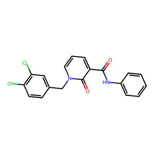 1-(3,4-dichlorobenzyl)-2-oxo-N-phenyl-1,2-dihydro-3-pyridinecarboxamide structure