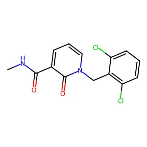1-(2,6-dichlorobenzyl)-N-methyl-2-oxo-1,2-dihydro-3-pyridinecarboxamide structure