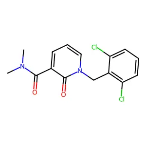 1-(2,6-dichlorobenzyl)-N,N-dimethyl-2-oxo-1,2-dihydro-3-pyridinecarboxamide structure