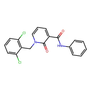1-(2,6-dichlorobenzyl)-2-oxo-N-phenyl-1,2-dihydro-3-pyridinecarboxamide structure