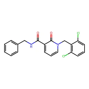 N-benzyl-1-(2,6-dichlorobenzyl)-2-oxo-1,2-dihydro-3-pyridinecarboxamide structure