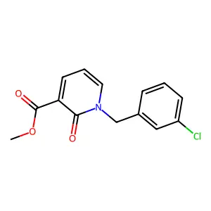Methyl 1-(3-chlorobenzyl)-2-oxo-1,2-dihydro-3-pyridinecarboxylate structure