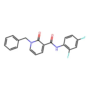 1-benzyl-N-(2,4-difluorophenyl)-2-oxo-1,2-dihydro-3-pyridinecarboxamide structure