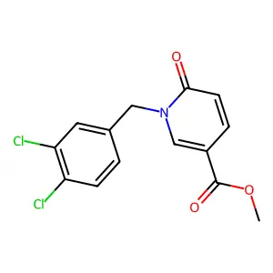 Methyl 1-(3,4-dichlorobenzyl)-6-oxo-1,6-dihydro-3-pyridinecarboxylate structure