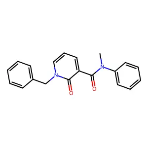 1-benzyl-N-methyl-2-oxo-N-phenyl-1,2-dihydro-3-pyridinecarboxamide structure
