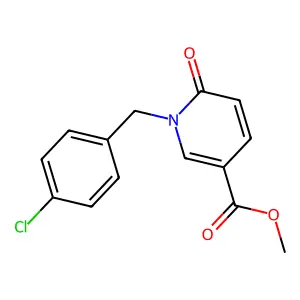 Methyl 1-(4-chlorobenzyl)-6-oxo-1,6-dihydro-3-pyridinecarboxylate structure