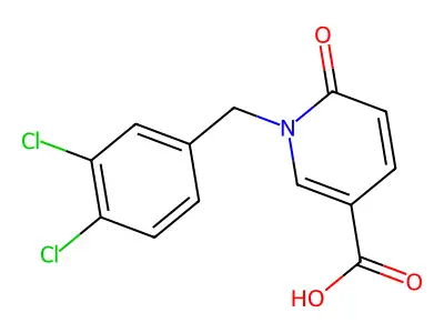 1-((3,4-Dichlorophenyl)methyl)-1,6-dihydro-6-oxo-3-pyridinecarboxylic acid structure