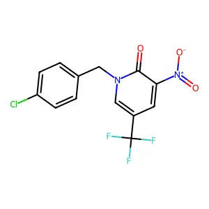 1-(4-chlorobenzyl)-3-nitro-5-(trifluoromethyl)-2(1H)-pyridinone structure