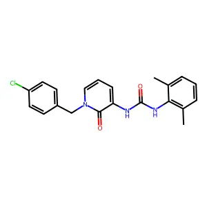 N-[1-(4-chlorobenzyl)-2-oxo-1,2-dihydro-3-pyridinyl]-N'-(2,6-dimethylphenyl)urea structure