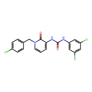 1-[1-[(4-Chlorophenyl)methyl]-2-oxopyridin-3-yl]-3-(3,5-dichlorophenyl)urea structure