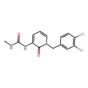N-[1-(3,4-dichlorobenzyl)-2-oxo-1,2-dihydro-3-pyridinyl]-N'-methylurea structure