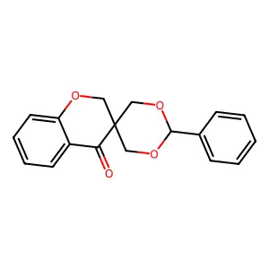 6'-Phenyl-2,4-dihydrospiro[1-benzopyran-3,3'-[1,5]dioxane]-4-one structure