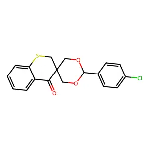 2'-(4-Chlorophenyl)spiro(2H-1-benzothiopyran-3(4H),5'-(1,3)dioxan)-4-one structure