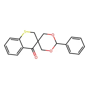3,3-bis(Hydroxymethyl)-2,3-dihydro-4H-thiochromen-4-one benzaldehyde acetal structure