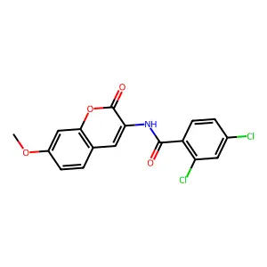 2,4-dichloro-N-(7-methoxy-2-oxo-2H-chromen-3-yl)benzenecarboxamide structure