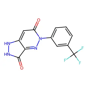 3-hydroxy-5-[3-(trifluoromethyl)phenyl]-1,5-dihydro-6H-pyrazolo[4,3-c]pyridazin-6-one structure