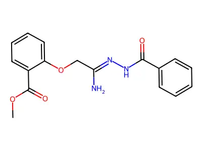 Methyl 2-[2-amino-2-(2-benzoylhydrazono)ethoxy]benzenecarboxylate structure
