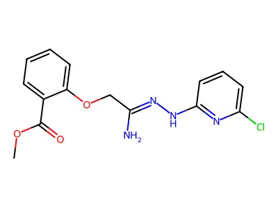 Methyl 2-{2-amino-2-[2-(6-chloro-2-pyridinyl)hydrazono]ethoxy}benzenecarboxylate structure
