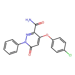 4-(4-Chlorophenoxy)-6-Oxo-1-Phenyl-1,6-Dihydropyridazine-3-Carboxamide structure