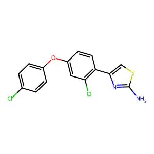 4-[2-Chloro-4-(4-chlorophenoxy)phenyl]-1,3-thiazol-2-amine structure
