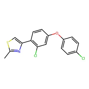 4-[2-Chloro-4-(4-chlorophenoxy)phenyl]-2-methyl-1,3-thiazole structure