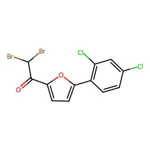 2,2-Dibromo-1-[5-(2,4-dichlorophenyl)-2-furyl]-1-ethanone structure