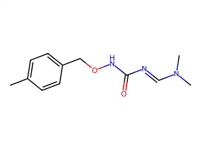 N,N-Dimethyl-N'-((((4-methylphenyl)methoxy)amino)carbonyl)methanimidamide structure