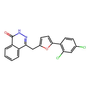 4-{[5-(2,4-dichlorophenyl)-2-furyl]methyl}-1(2H)-phthalazinone structure