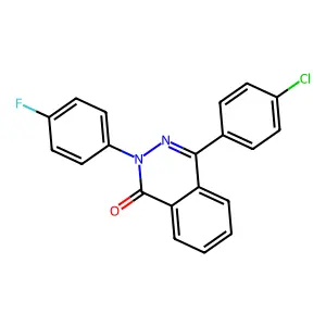 4-(4-chlorophenyl)-2-(4-fluorophenyl)-1(2H)-phthalazinone structure