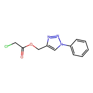(1-phenyl-1H-1,2,3-triazol-4-yl)methyl 2-chloroacetate structure