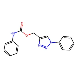 (1-phenyl-1H-1,2,3-triazol-4-yl)methyl N-phenylcarbamate structure